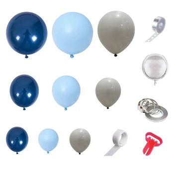 Zils Balons Vainags Arku Komplekts Ar Nakts Zila Macaron Zils Metālisks Baloni Dzimšanas Dienas, Bērnu Duša Puse Rotājumi Mazumtirdzniecības
