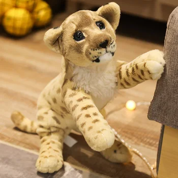 jaunu rotaļlietu simulācijas tīģeris, lauva, leopards, plīša rotaļlietas, mīkstās rotaļlietas lelle dzimšanas dienas dāvanu b1832