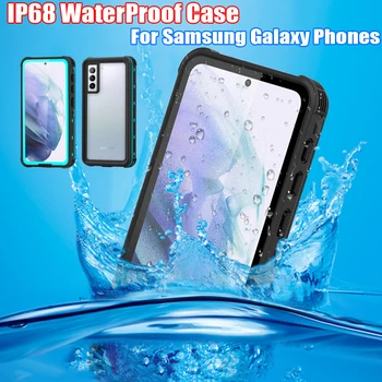 IP68 Ūdensnecaurlaidīga Case For Samsung Galaxy S20 S21 Ultra S10 Plus Piezīme 20 A51 A52 A32 A72 Peldēt Niršanas OutdoorSport TPU Bruņas Vāciņu