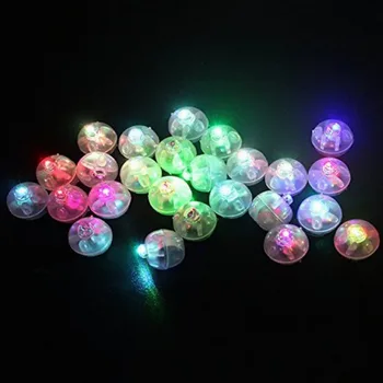 50gab Apaļa Lode LED Gaismas Balonu Mini bākugunis, Laternas, Ziemassvētki, Kāzas, Dzimšanas dienas svinības Rotājumi, Balta, Dzeltena