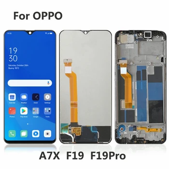 Piemērojami OPPO A7X F19/F19 pro mobilā tālruņa ekrānā montāža LCD displejs un ārpus skārienekrānu