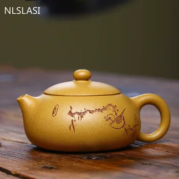 Yixing tējas katlā, violeta māla Xishi filtrs tējkannas skaistums tējkanna Neapstrādātu rūdu Roku darbs Tējas komplekts autentisks Tie Guanyin Puer 190ml