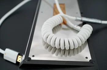 GeekCable manuāli pielāgot tastatūras vads CyberBoard gumijas datu kabelis balts