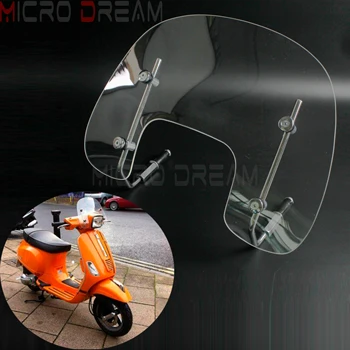 Caurspīdīgs Flyscreen Scooter Gaisa Ekrāna w/ Bracket Kit Motocikla Priekšējā Vēja Vairogs Deflektori, Lai S125 Dūmu Vējstikla 