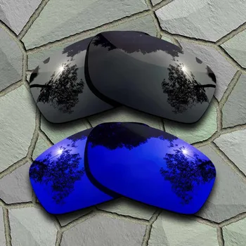 Pelēks Melns un Violets, Zils, Polarizēts Saulesbrilles Nomaiņa Lēcas Oakley Fives Kvadrātā