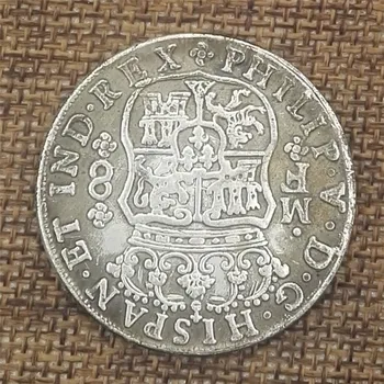 50piece/daudz 1741 spāņu dubultā kolonnas archaize vecā vara sudraba monētas ārvalstu sudraba monētas diametrs 38MM