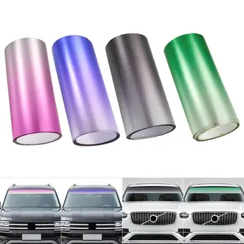 Auto stiklu saulessarga Sloksnes Nokrāsu Filmu Priekšējā Vējstikla Aizsardzībai Ēnā Uzlīme DIY 20CM*150CM PVC Car Styling Wrap Stils Liešanai