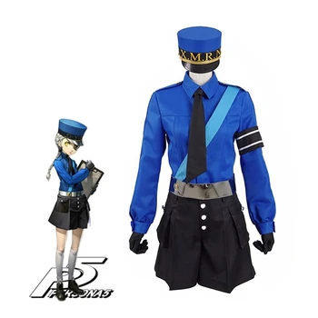 Spēle Persona 5 Justīne Cosplay Kostīmi Zilā Dvīņi Aizsargs Vienotu Tērpu Halloween Puse Kostīmi