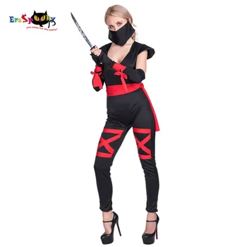 Sieviešu Sexy Ninja Karavīrs Bruņinieks Assassinator Killer Cosplay Kostīmu Puse Masku Sieviešu Pieaugušo Dāma Halovīni Kostīmi