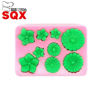 Ziedi, konfektes silikona pomādes pelējuma radošo dekorēšanas cupcake pelējuma cukura amatniecības konditorejas instrumenti SQ15222