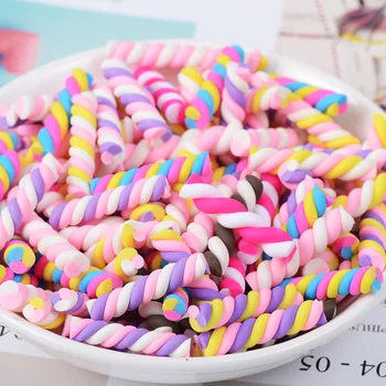 200pcs 24mm DIY Rotaslietas Secinājumi Dubultā Krāsas Kokvilnas Candy Formu Imitācijas Sveķu Cabochons Rotājumu Piederumi Dekori Pērlītes