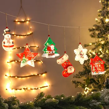 LED Ziemassvētku Eglīte Apdare Karājas Gaismas Santa Sniegavīrs Ziemassvētku Dekors Gaismas Rotājumi, Jaunā Gada Puse Laternu Festivāls