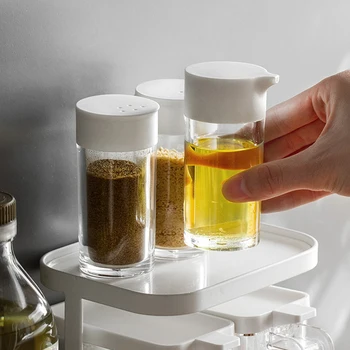Mini Plastmasas Spice Jar Nav Pilienveida Vāka Augšējā Aiztaisītu Caurumus Japāņu Sīkrīku Spice Jar Minimālisma Pipari Especiero Virtuves Rīki OC50TL