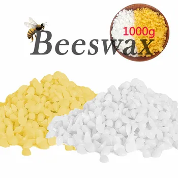 1000g Dabīgā bišu Vasks 100% Nav Pievienots Sojas Vaska Diy Roku darbs Dāvanu Vaska Sveču liešana Piegādēm, Dzeltens un Balts, bišu Vasks