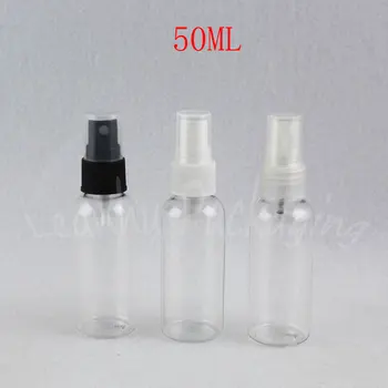 50ML Caurspīdīga Kārta Plecu Plastmasas Pudeles , 50CC Tonera / Ūdens Iepakojumu Pudeles , Tukši Kosmētikas Konteineru ( 50 GAB/Daudz )