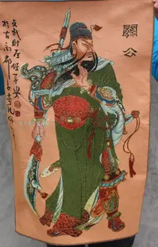 Ķīnas Boutique kolekcija Thangka izšuvumi guangong diagramma
