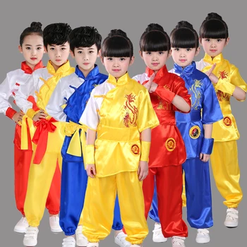 Ķīniešu Kung Fu Tai Chi Darbības Kostīmu Cīņas Mākslas Mācību Drēbes Bērniem Skolas Zēnu un Meiteņu Konkurencē Apģērbi