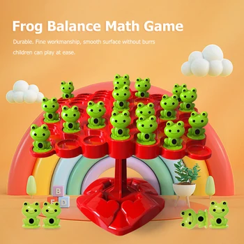 Montessori Matemātikas Rotaļlietas Balansēšanas Valdes Puzzle Bērniem Varde Līdzsvaru Koku Izglītības Vecāku-bērnu Mijiedarbību, Galda Spēles Rotaļlietas
