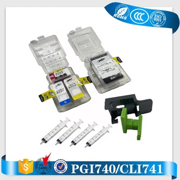 Canon pg740 cl741 smart tintes kasetnes lielgabalu mg3170 mg3270 mg2170 mx517 printera kasetnes ar šļirci klips, instrumenti,