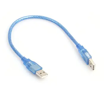 30cm USB 2.0 Extension Kabelis Vīriešu Vīriešu, USB pagarinātāju Pret traucējumiem Vara Serdi USB Īsu Kabeli