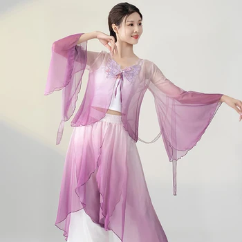 Klasiskās Dejas Drēbes Sievietēm Pieaugušo Austrumu Deju Skatuves Sniegumu Tērpu Apģērbu Ķīnas Tautas Deju Tērpiem DQL7620
