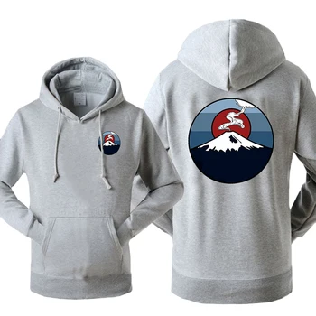 Ukiyo-E Japānas Fuji Vulkāna Mount Mans Hoodies Kapuci Gadījuma Sweatershirt Lielajam Ikdienas Tracksuit Radošumu Vienkāršu Apģērbu Vīriešiem