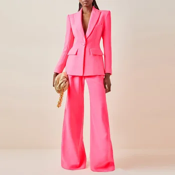 zvaigzne zīmola dizaina profesionālis, valkāt sieviešu modes sieviešu slim uzvalks jaka+bell-dibeni uzvalks divdaļīgs kostīms 2022