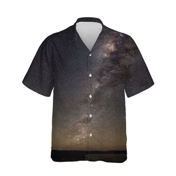 Jumeast Jauno Vasaras 3D Vīriešu Dāmas Krāšņs Visuma Īsām Piedurknēm Krekli Modes Dekoru Shirty Ērtu Apģērbu Streetwear