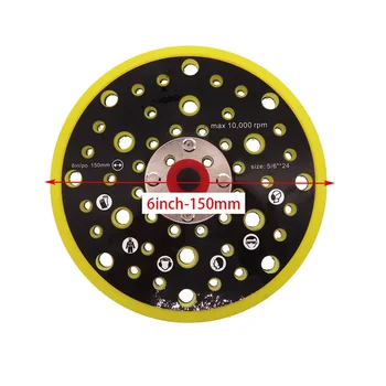 Hook&Loop Pamatnes Pad 52 Caurumi 6 Collu Pamatnes Disks-MIRKA Bezmaksas PUR Lieti Pad