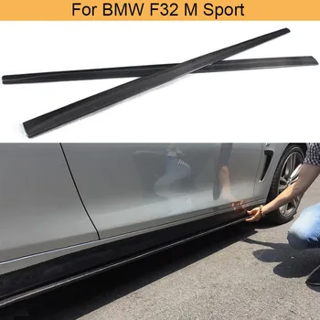 Oglekļa Šķiedras Auto Sānu Svārki Ķermeņa Komplekti BMW 4 Series F32 M Sporta Amortizatori 2014 - 2017 2GAB Sānu Svārki Priekšauts Ķermeņa Komplekta ABS Melna