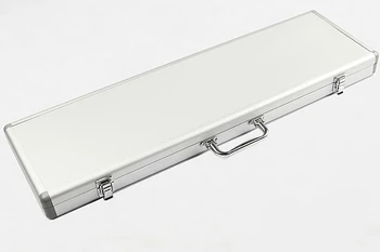Augstas kvalitātes alumīnija sakausējuma flauta gadījumā materiāli augstas klases luksusa dizi kārba var turēt 5 gabali flauta