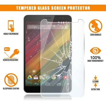 Ekrāna Aizsargs, HP Slate 7 VoiceTab Ultra Tablete Rūdīts Stikls 9H Premium Skrāpējumiem Izturīgs Pret-pirkstu nospiedumu Pārklājumu Vāciņu