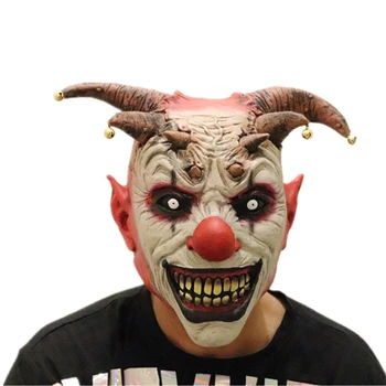 Halloween Klauns Maska Rāpojošs Velns Zombiju Pilnu Galvu Lateksa Maska Pusaudžiem Un Pieaugušajiem