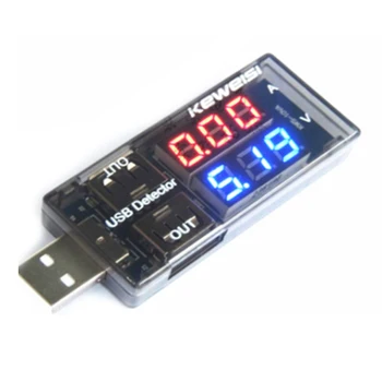USB Strāvas Spriegums Uzlādes Detektoru Mobilo Strāvas Voltmetrs Ammeter Sprieguma USB Lādētāju Testeri Dubultā Rinda Rāda Mērītājs