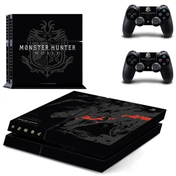 Monster Hunter Pasaules PS4 Uzlīmes Play station 4 Ādas Uzlīmes Uzlīmes PlayStation 4 PS4 Konsoles & Kontrolieris Ādas, Vinila